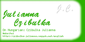 julianna czibulka business card